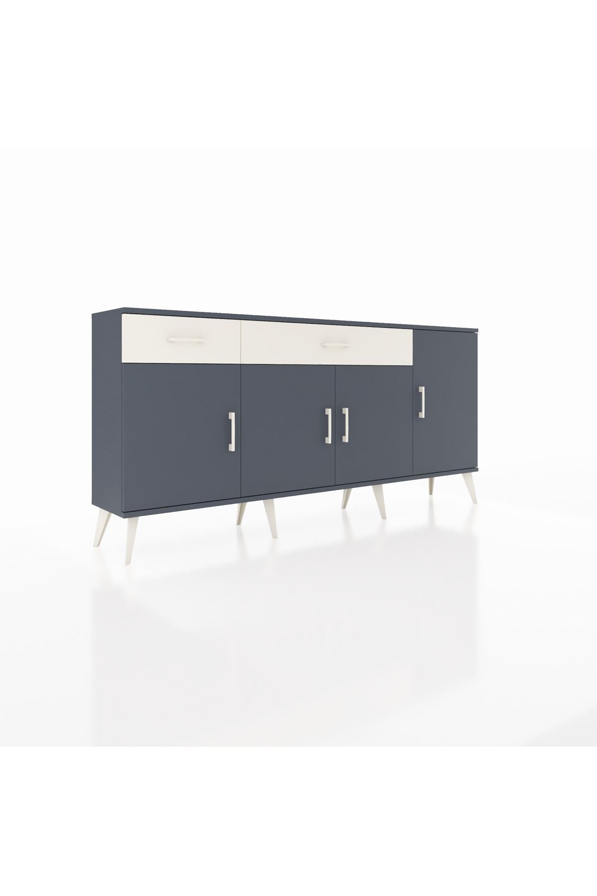 Arges Konsol 5 Raflı 2 Çekmeceli 4 Kapaklı 176x30x83 - S148M046V16A