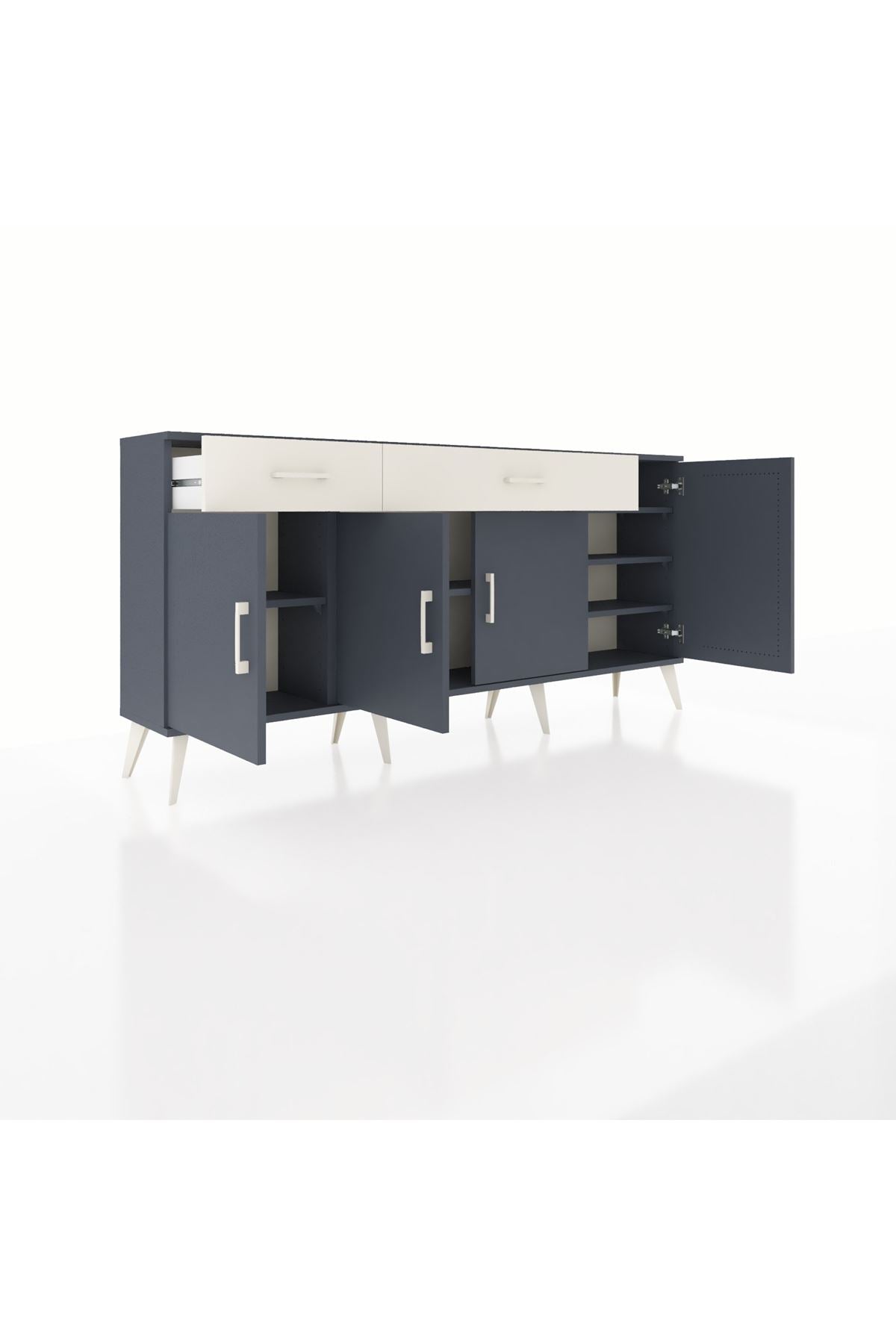 Arges Konsol 5 Raflı 2 Çekmeceli 4 Kapaklı 176x30x83 - S148M046V16A