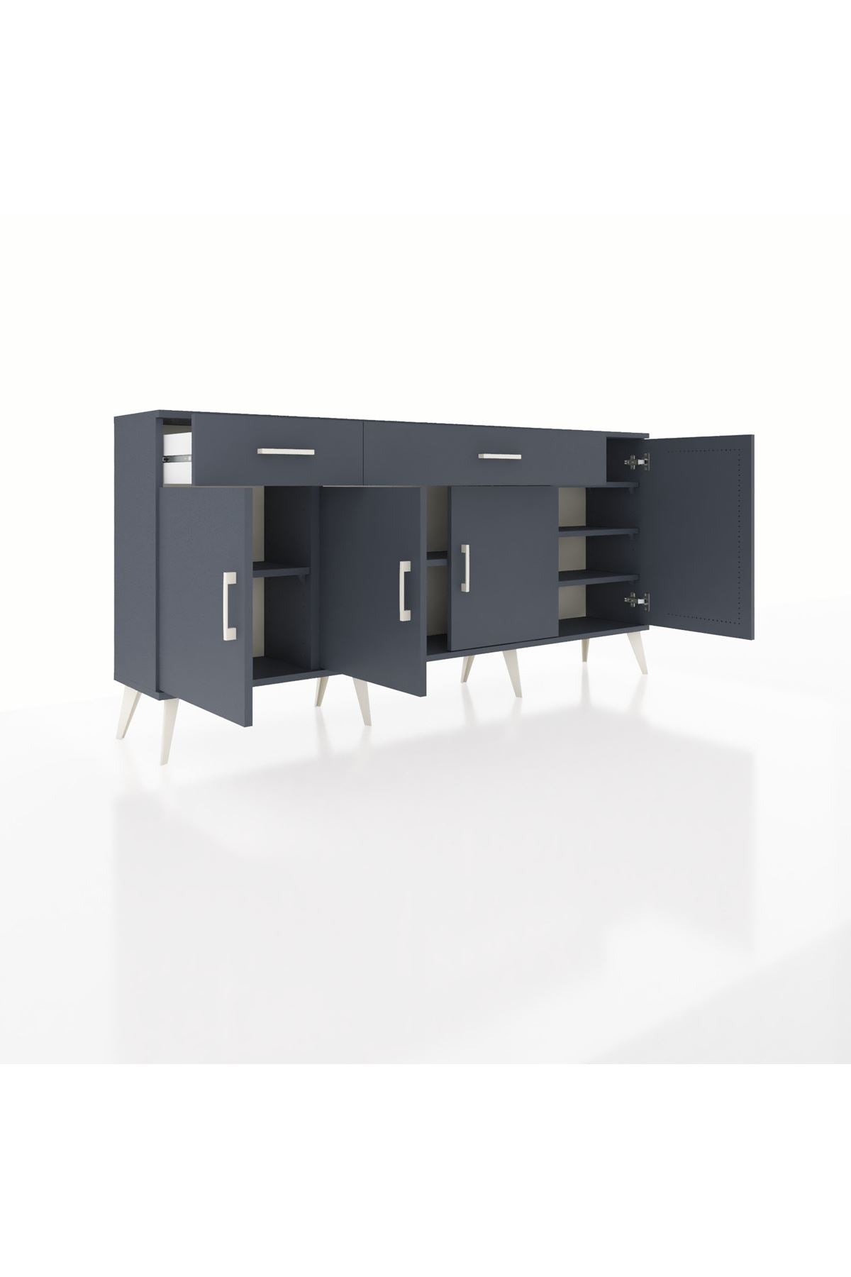Arges Konsol 5 Raflı 2 Çekmeceli 4 Kapaklı 176x30x83 - S148M046V17A