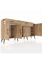 Arges Konsol 5 Raflı 2 Çekmeceli 4 Kapaklı 176x30x83 - S148M046V21A