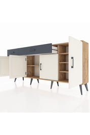 Arges Konsol 5 Raflı 2 Çekmeceli 4 Kapaklı 176x30x83 - S148M046V23A