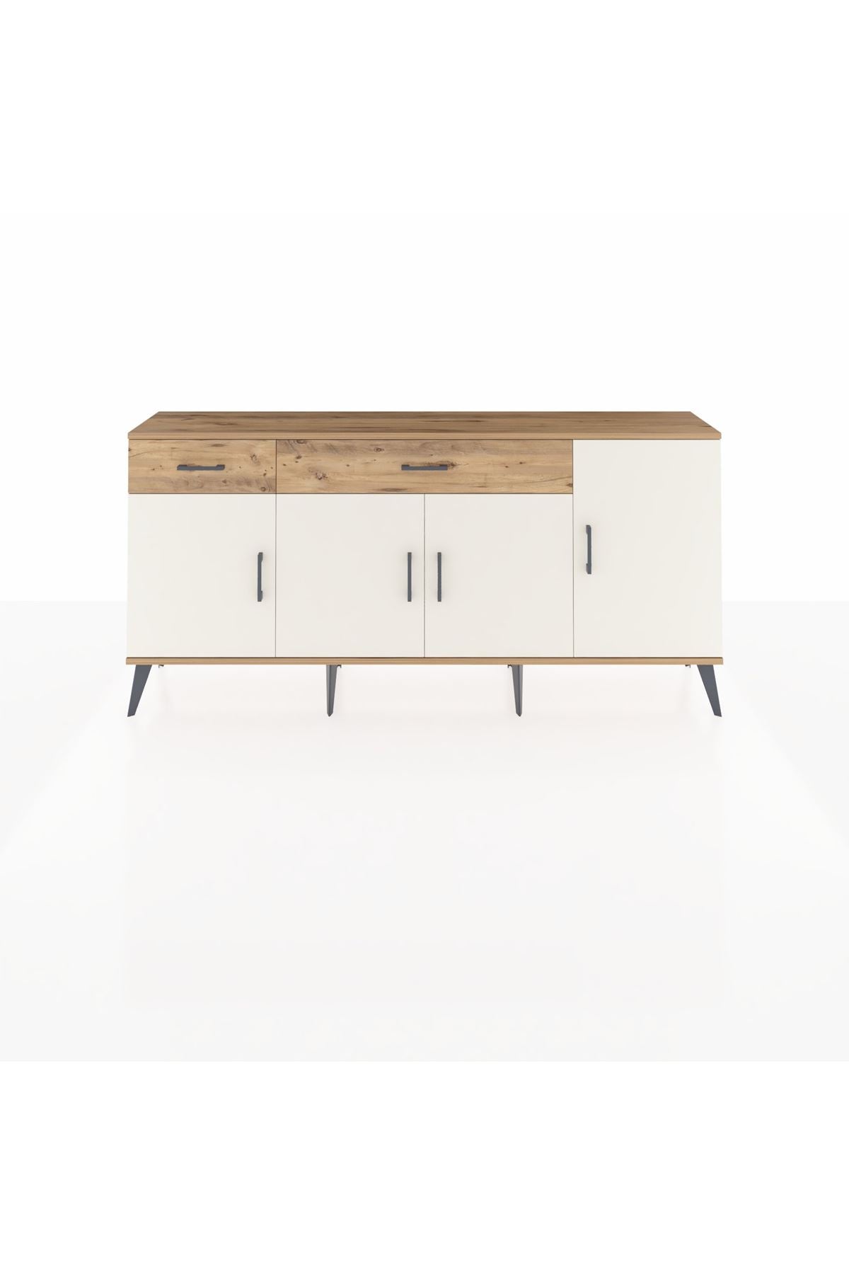 Arges Konsol 5 Raflı 2 Çekmeceli 4 Kapaklı 176x30x83 - S148M046V24A