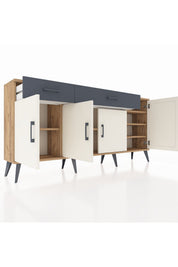Arges Konsol 5 Raflı 2 Çekmeceli 4 Kapaklı 176x30x83 - S148M046V23A