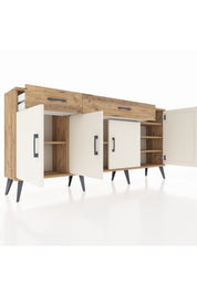 Arges Konsol 5 Raflı 2 Çekmeceli 4 Kapaklı 176x30x83 - S148M046V24A