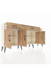 Arges Konsol 5 Raflı 2 Çekmeceli 3 Kapaklı 176x30x83 - S148M047V03A