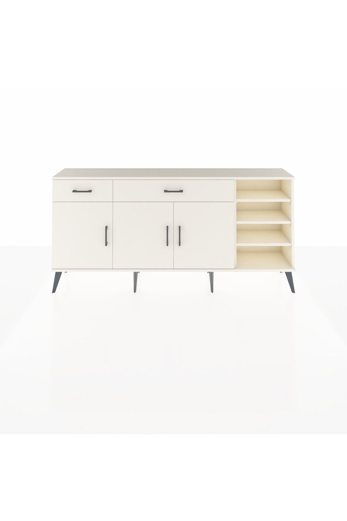 Arges Konsol 5 Raflı 2 Çekmeceli 3 Kapaklı 176x30x83 - S148M047V04A
