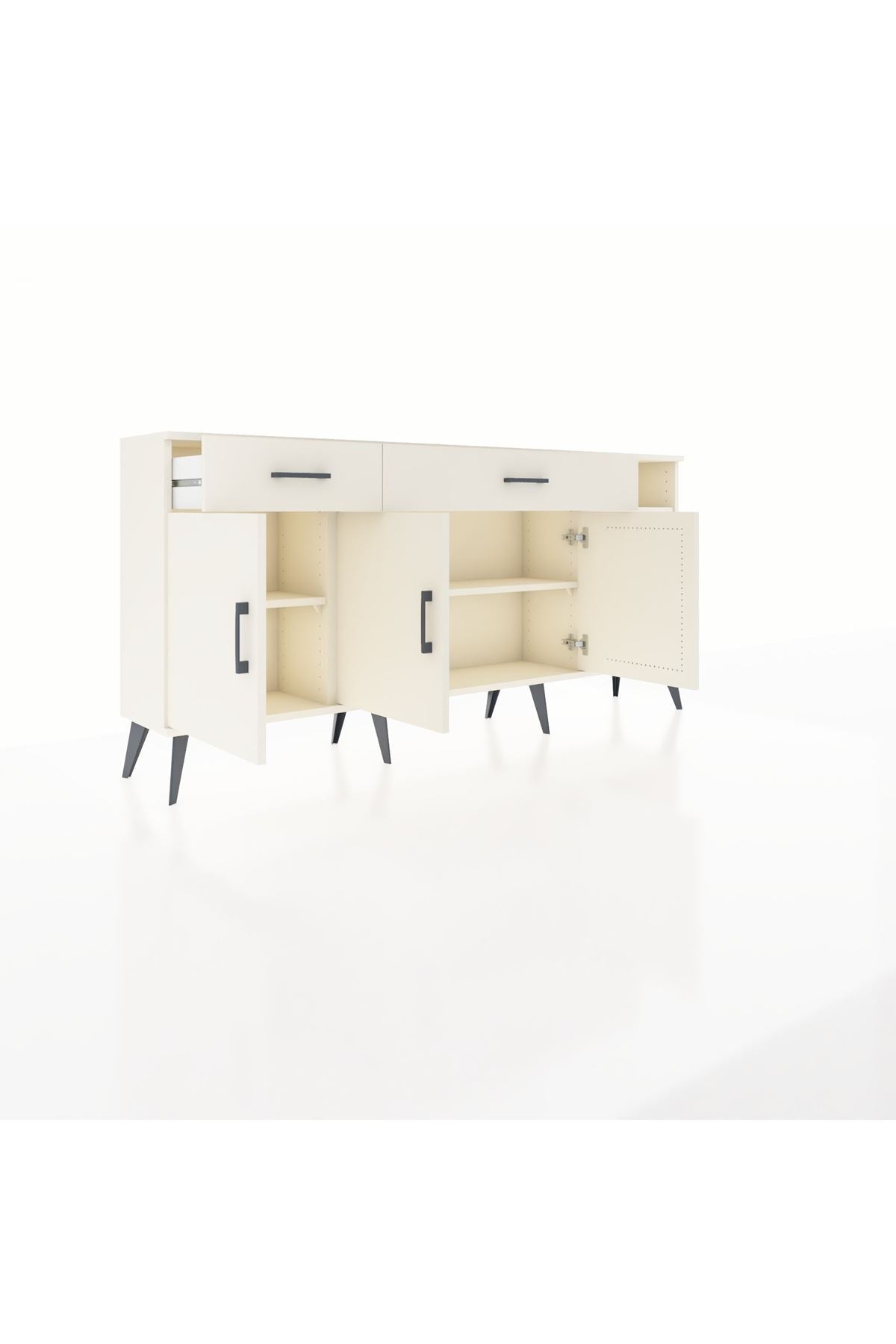Arges Konsol 5 Raflı 2 Çekmeceli 3 Kapaklı 176x30x83 - S148M047V04A