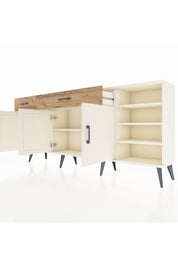 Arges Konsol 5 Raflı 2 Çekmeceli 3 Kapaklı 176x30x83 - S148M047V06A