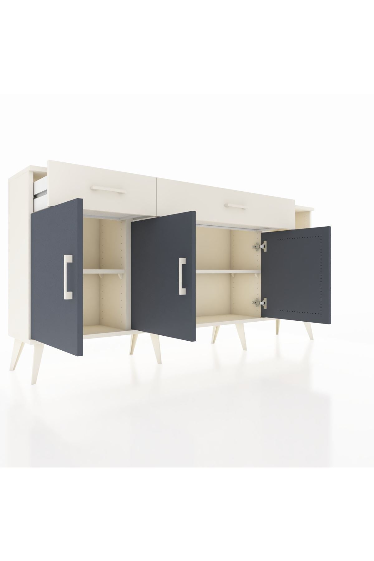 Arges Konsol 5 Raflı 2 Çekmeceli 3 Kapaklı 176x30x83 - S148M047V07A