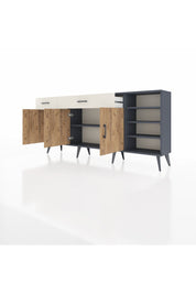 Arges Konsol 5 Raflı 2 Çekmeceli 3 Kapaklı 176x30x83 - S148M047V10A