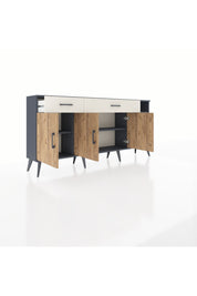 Arges Konsol 5 Raflı 2 Çekmeceli 3 Kapaklı 176x30x83 - S148M047V10A