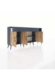 Arges Konsol 5 Raflı 2 Çekmeceli 3 Kapaklı 176x30x83 - S148M047V11A