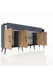 Arges Konsol 5 Raflı 2 Çekmeceli 3 Kapaklı 176x30x83 - S148M047V11A