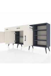 Arges Konsol 5 Raflı 2 Çekmeceli 3 Kapaklı 176x30x83 - S148M047V13A