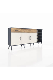 Arges Konsol 5 Raflı 2 Çekmeceli 3 Kapaklı 176x30x83 - S148M047V15A
