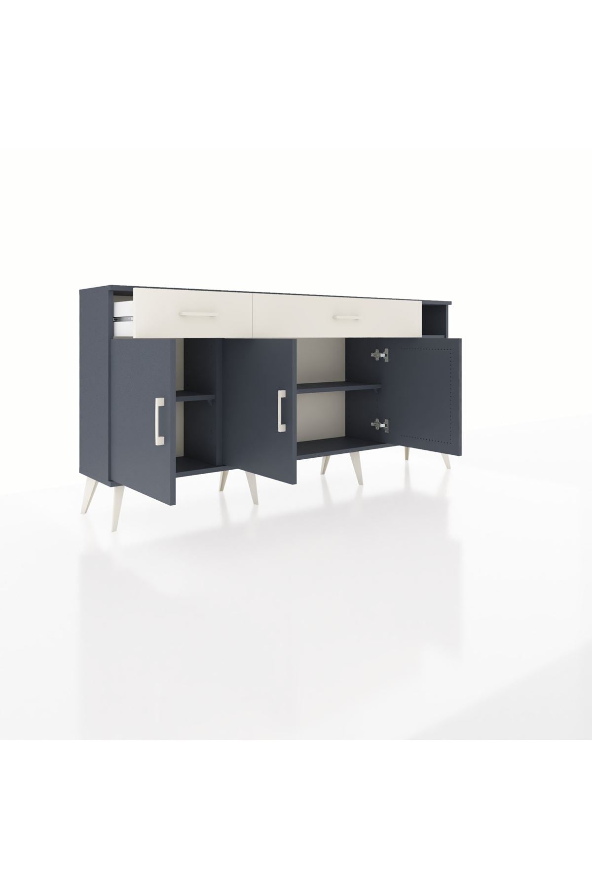 Arges Konsol 5 Raflı 2 Çekmeceli 3 Kapaklı 176x30x83 - S148M047V16A