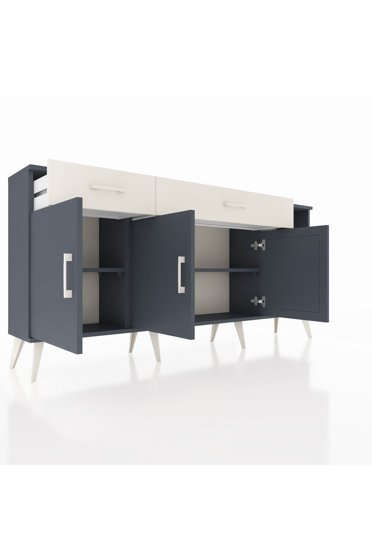 Arges Konsol 5 Raflı 2 Çekmeceli 3 Kapaklı 176x30x83 - S148M047V16A