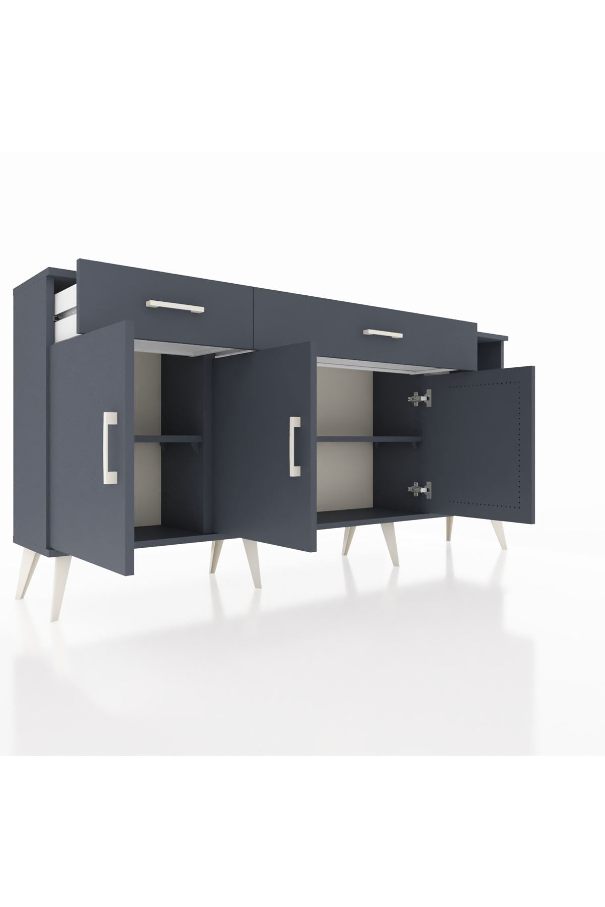 Arges Konsol 5 Raflı 2 Çekmeceli 3 Kapaklı 176x30x83 - S148M047V17A