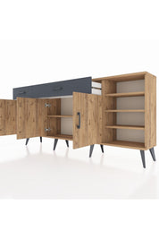 Arges Konsol 5 Raflı 2 Çekmeceli 3 Kapaklı 176x30x83 - S148M047V20A