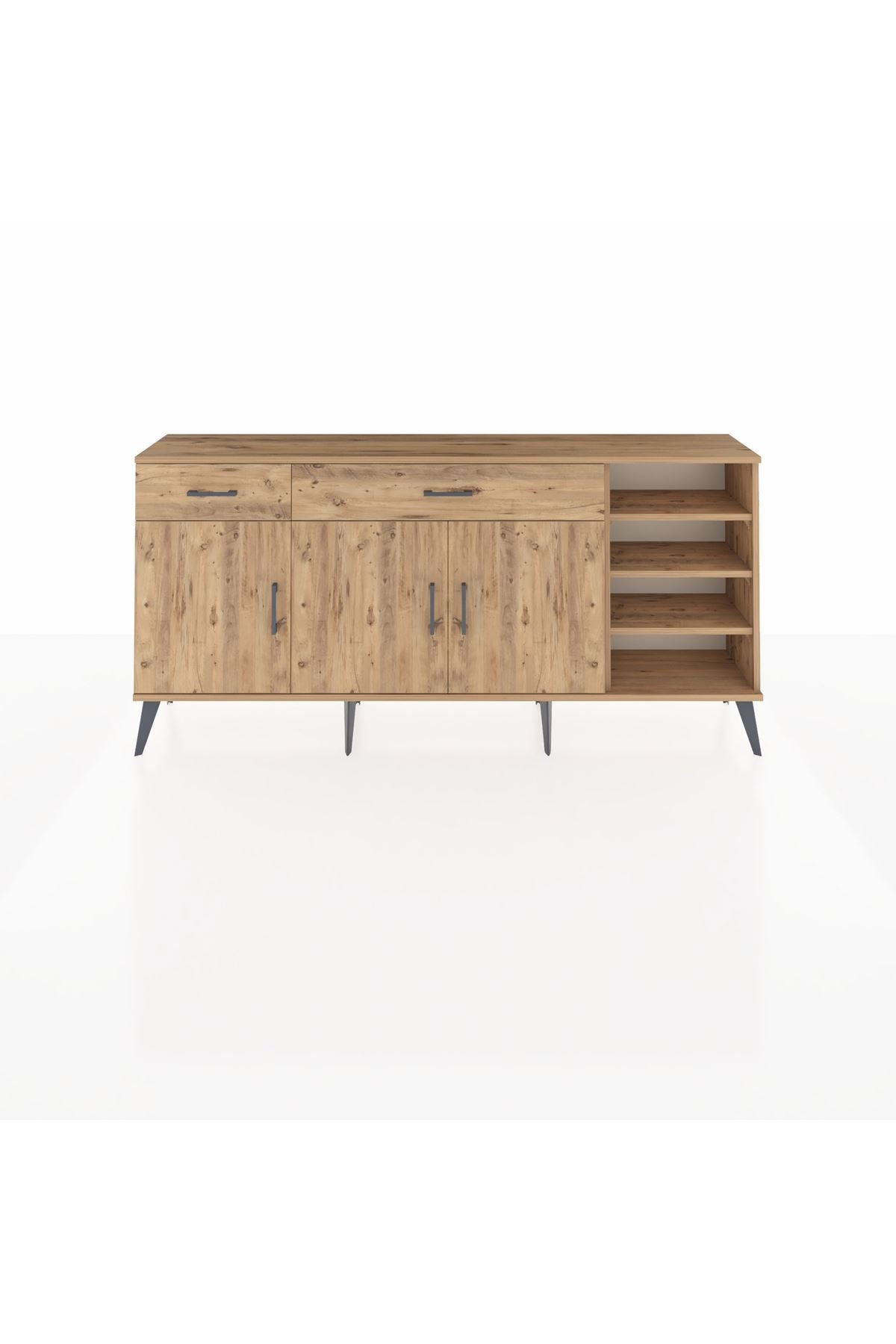 Arges Konsol 5 Raflı 2 Çekmeceli 3 Kapaklı 176x30x83 - S148M047V21A