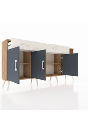 Arges Konsol 5 Raflı 2 Çekmeceli 3 Kapaklı 176x30x83 - S148M047V25A