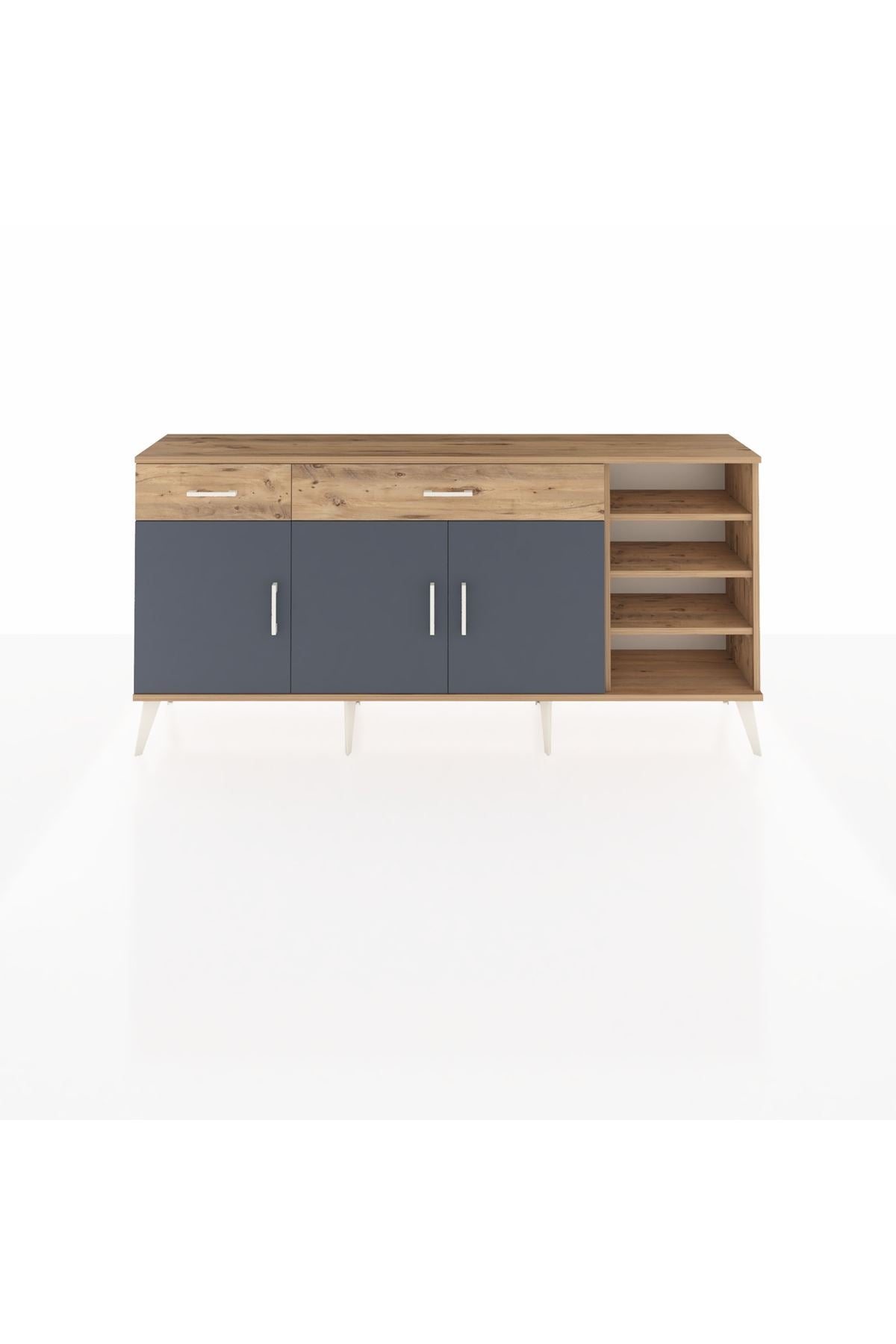 Arges Konsol 5 Raflı 2 Çekmeceli 3 Kapaklı 176x30x83 - S148M047V27A