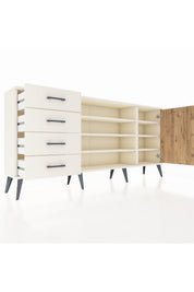 Arges Konsol 6 Raflı 4 Çekmeceli Tek Kapaklı 176x30x83 - S148M048V01A