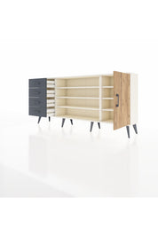 Arges Konsol 6 Raflı 4 Çekmeceli Tek Kapaklı 176x30x83 - S148M048V02A