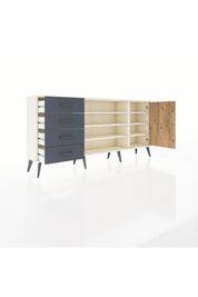 Arges Konsol 6 Raflı 4 Çekmeceli Tek Kapaklı 176x30x83 - S148M048V02A