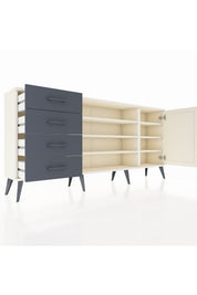 Arges Konsol 6 Raflı 4 Çekmeceli Tek Kapaklı 176x30x83 - S148M048V05A