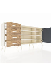 Arges Konsol 6 Raflı 4 Çekmeceli Tek Kapaklı 176x30x83 - S148M048V09A
