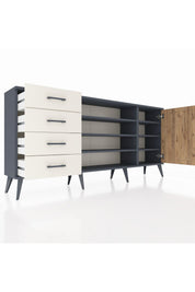 Arges Konsol 6 Raflı 4 Çekmeceli Tek Kapaklı 176x30x83 - S148M048V10A