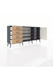 Arges Konsol 6 Raflı 4 Çekmeceli Tek Kapaklı 176x30x83 - S148M048V15A