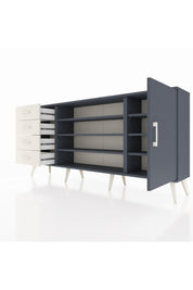 Arges Konsol 6 Raflı 4 Çekmeceli Tek Kapaklı 176x30x83 - S148M048V16A