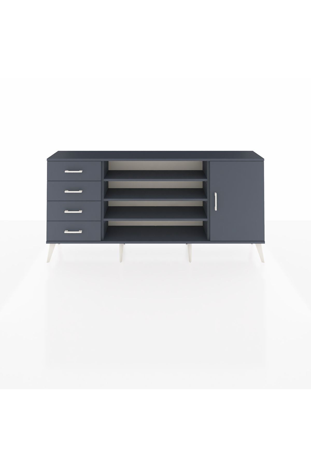 Arges Konsol 6 Raflı 4 Çekmeceli Tek Kapaklı 176x30x83 - S148M048V17A