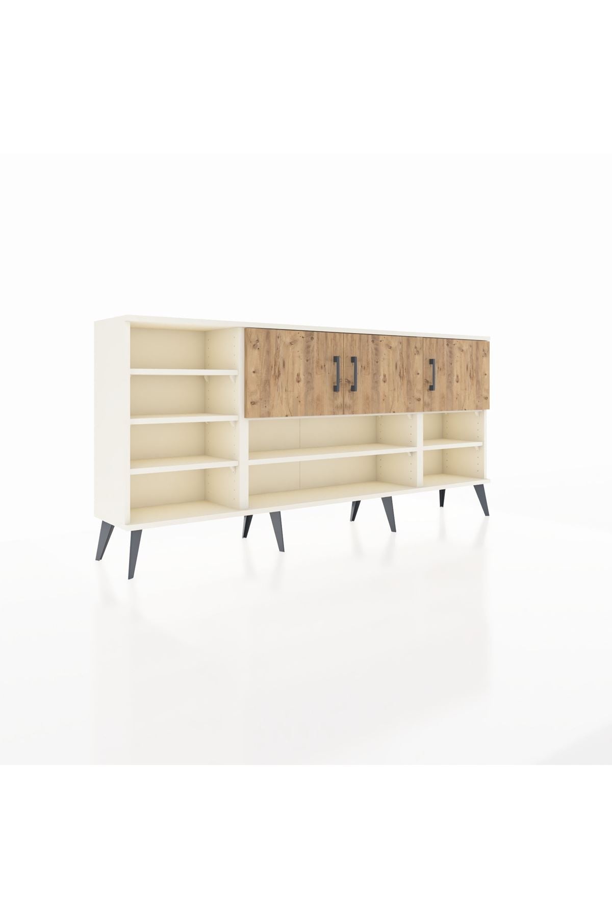 Arges Konsol 9 Raflı 3 Kapaklı 176x30x83 - S148M049V01A