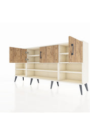 Arges Konsol 9 Raflı 3 Kapaklı 176x30x83 - S148M049V03A