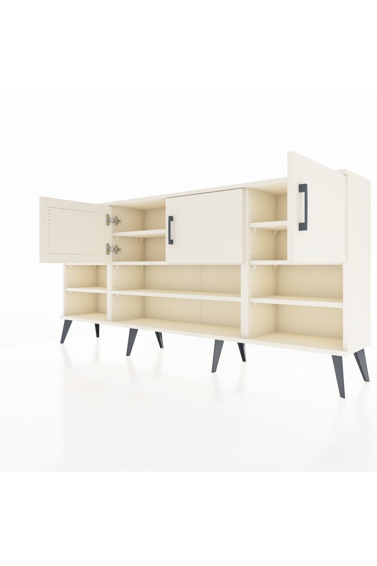 Arges Konsol 9 Raflı 3 Kapaklı 176x30x83 - S148M049V04A