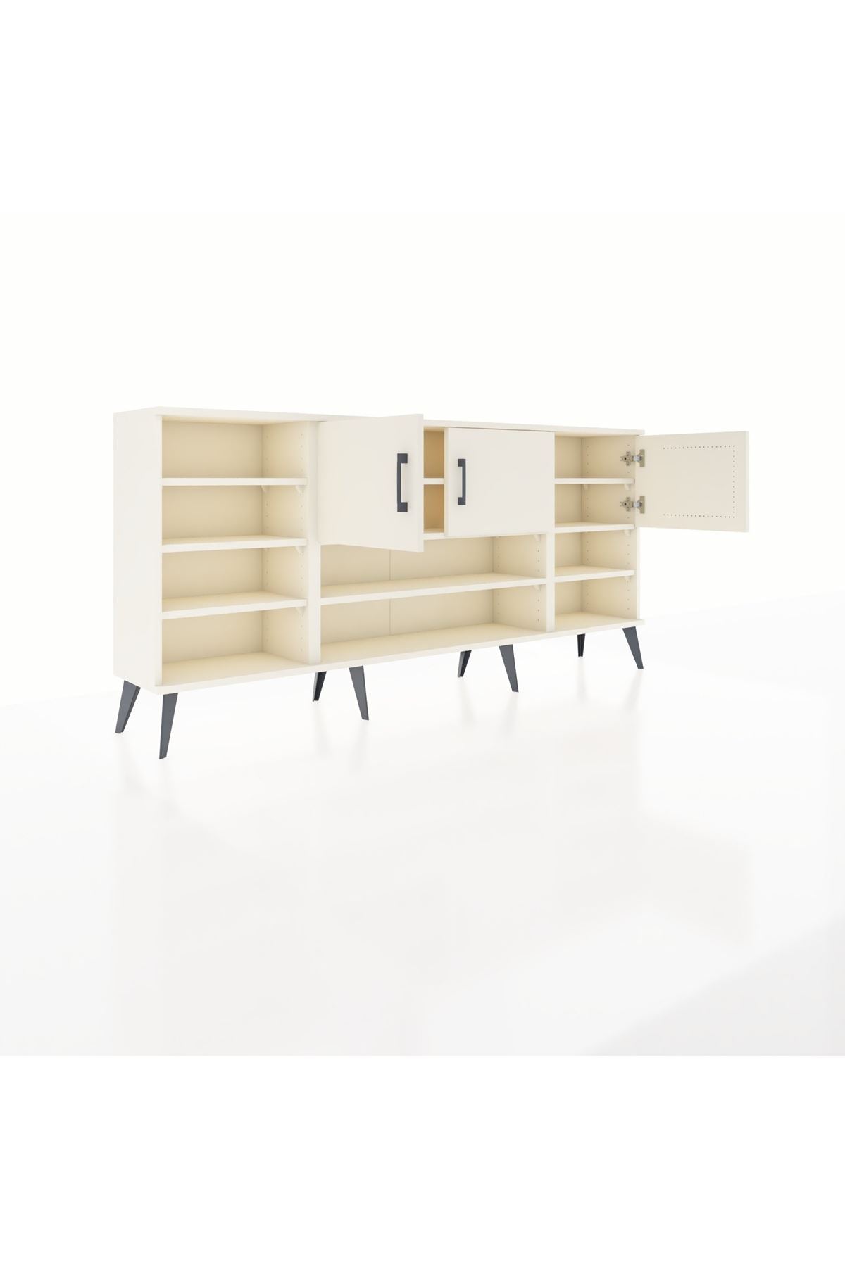 Arges Konsol 9 Raflı 3 Kapaklı 176x30x83 - S148M049V04A