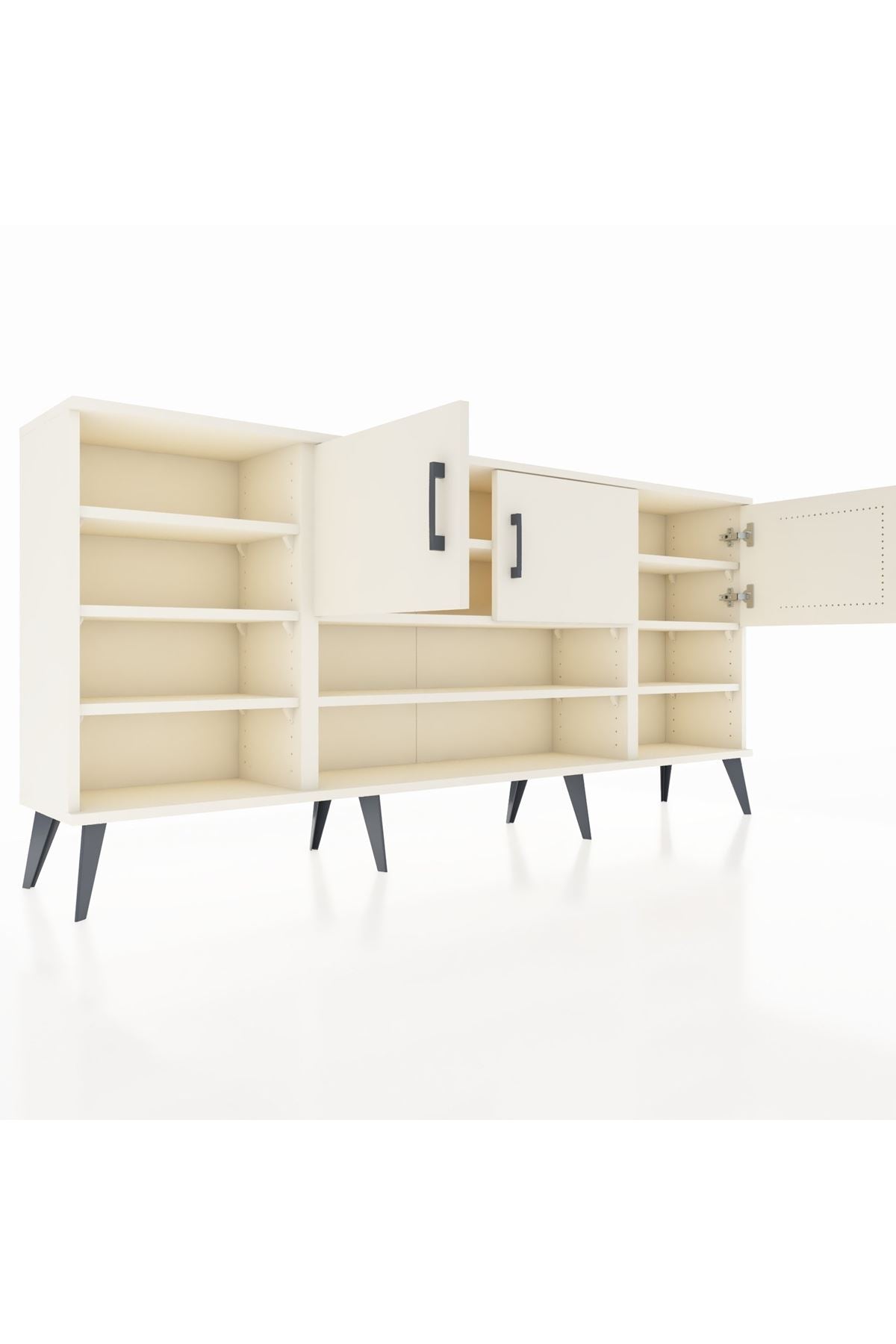 Arges Konsol 9 Raflı 3 Kapaklı 176x30x83 - S148M049V04A