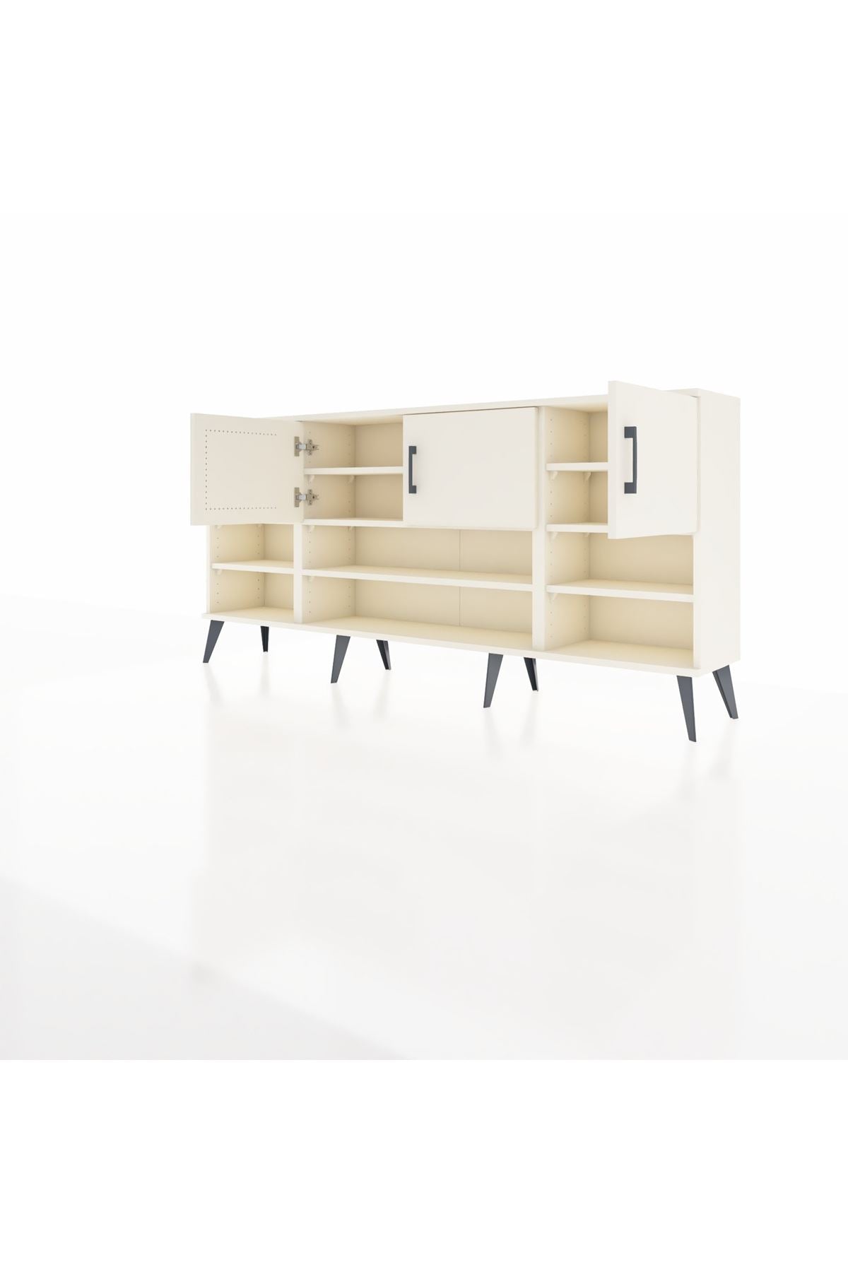 Arges Konsol 9 Raflı 3 Kapaklı 176x30x83 - S148M049V05A