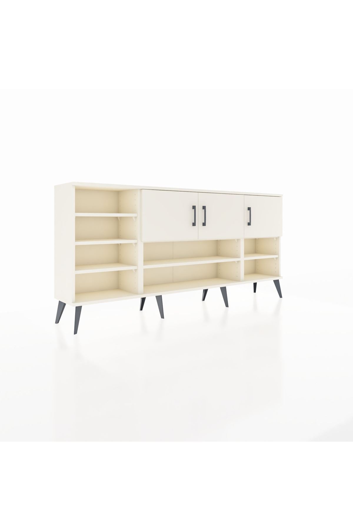 Arges Konsol 9 Raflı 3 Kapaklı 176x30x83 - S148M049V06A