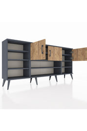Arges Konsol 9 Raflı 3 Kapaklı 176x30x83 - S148M049V12A