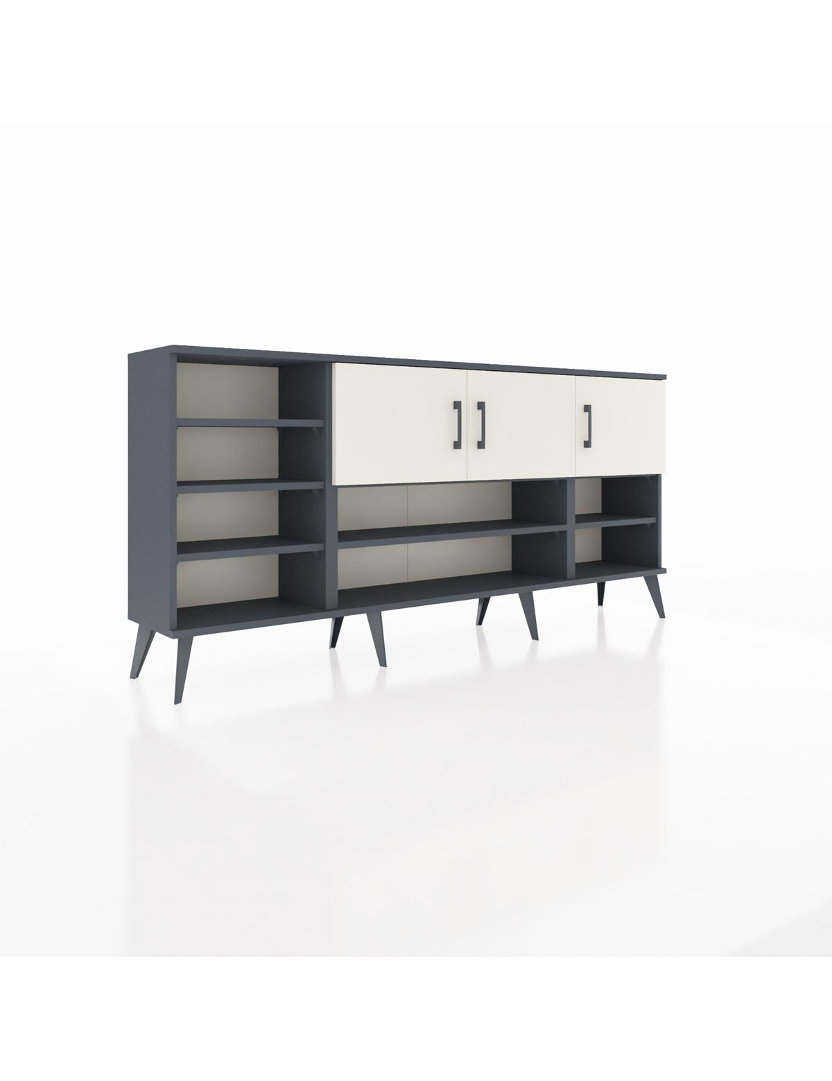 Arges Konsol 9 Raflı 3 Kapaklı 176x30x83 - S148M049V13A