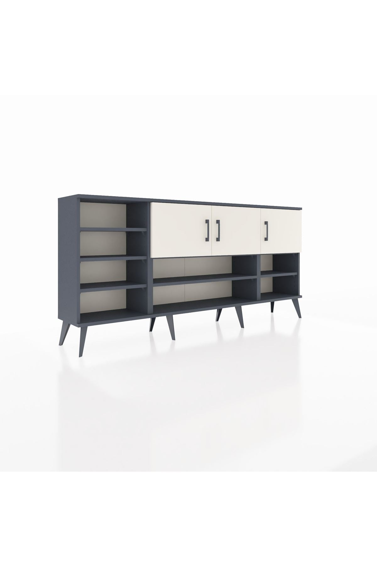 Arges Konsol 9 Raflı 3 Kapaklı 176x30x83 - S148M049V13A