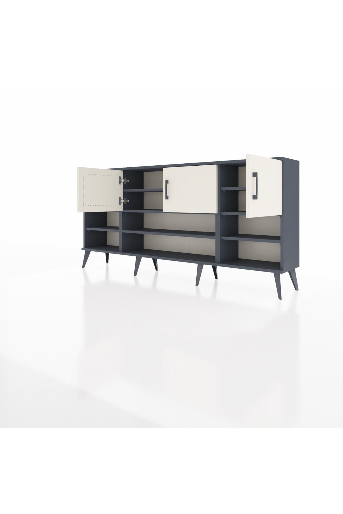 Arges Konsol 9 Raflı 3 Kapaklı 176x30x83 - S148M049V14A