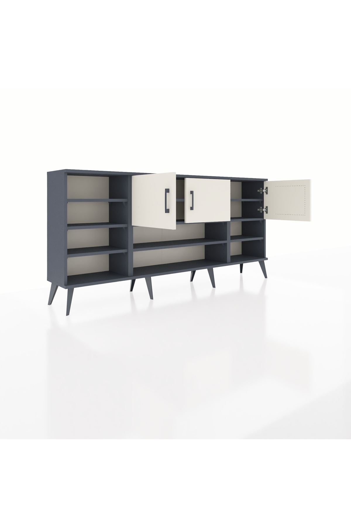 Arges Konsol 9 Raflı 3 Kapaklı 176x30x83 - S148M049V14A