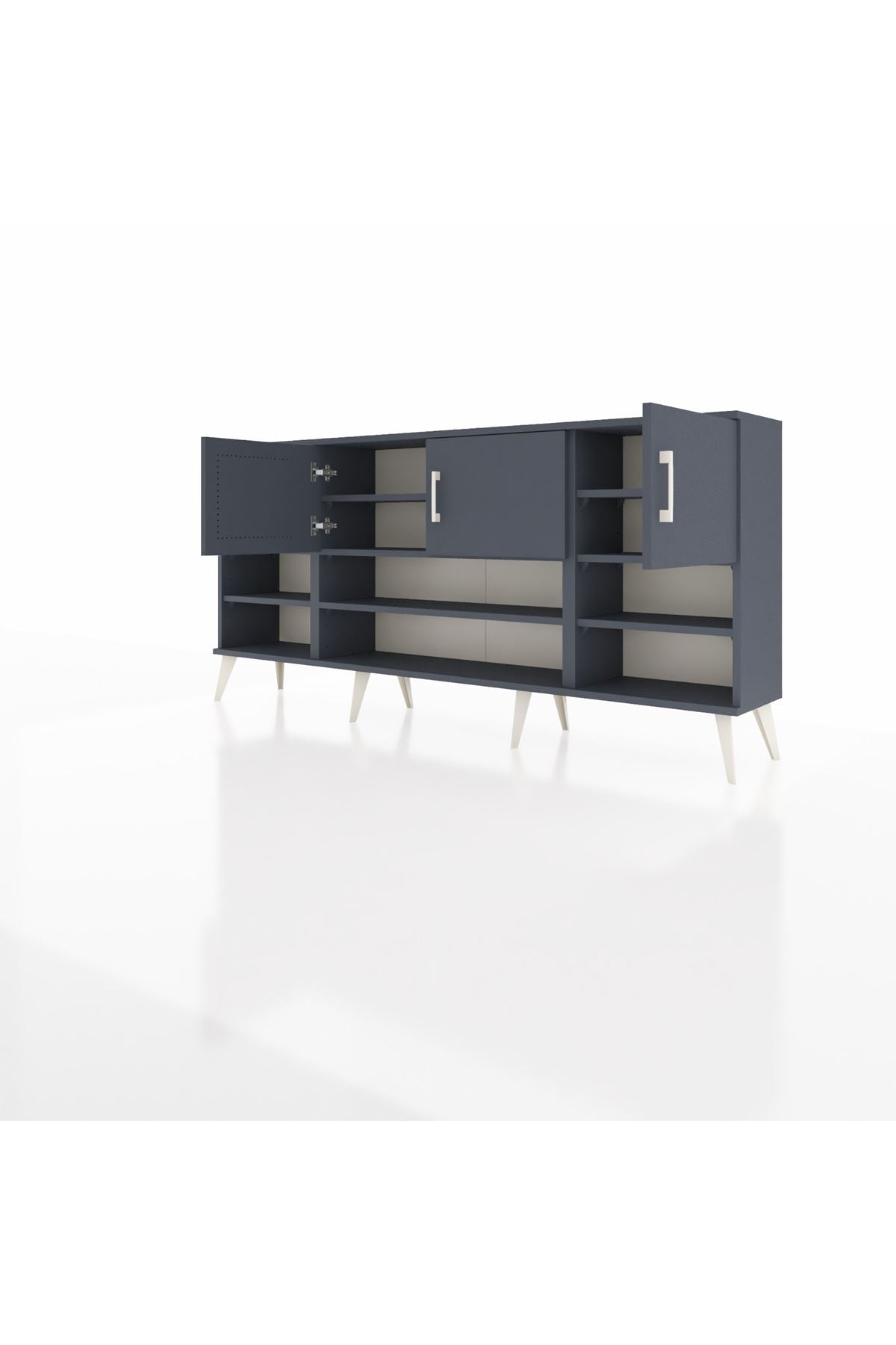 Arges Konsol 9 Raflı 3 Kapaklı 176x30x83 - S148M049V16A