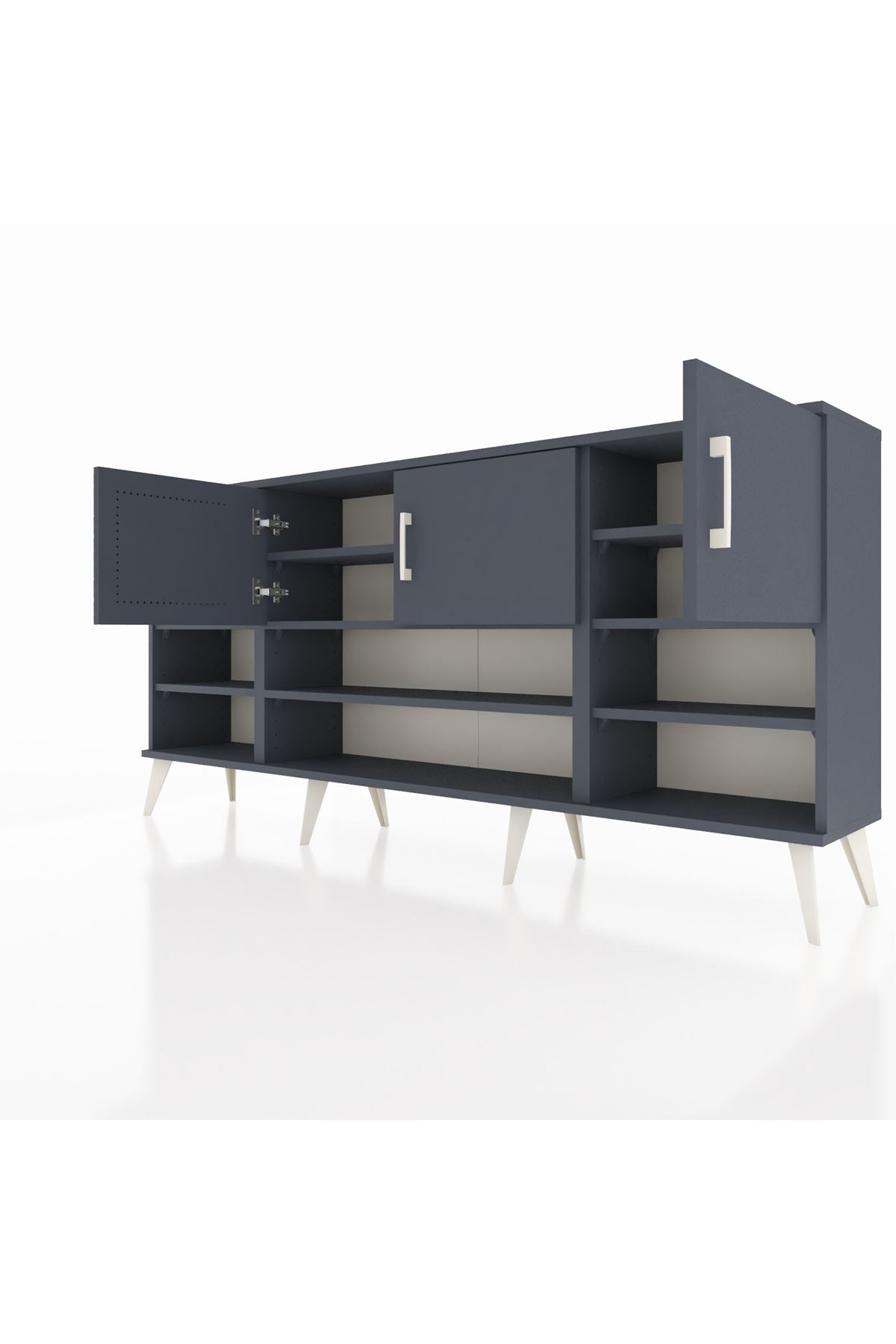 Arges Konsol 9 Raflı 3 Kapaklı 176x30x83 - S148M049V17A