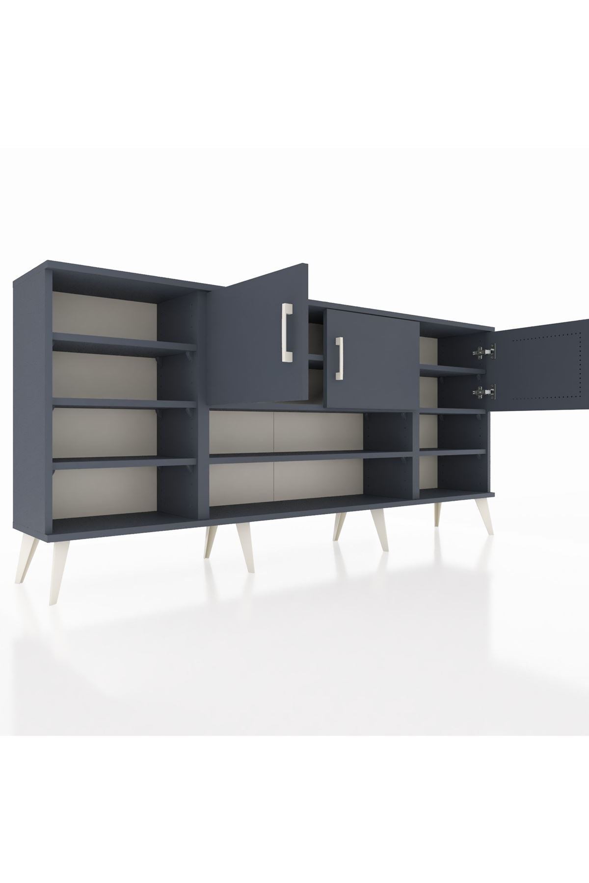 Arges Konsol 9 Raflı 3 Kapaklı 176x30x83 - S148M049V18A